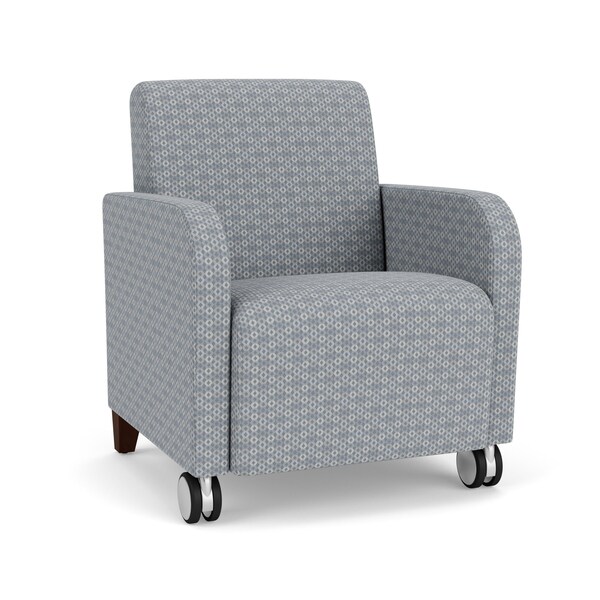 Lesro Siena Lounge Reception Guest Chair w/ Front Casters, 27 in W 29.5 in L 32.5 in H SN1101 - main